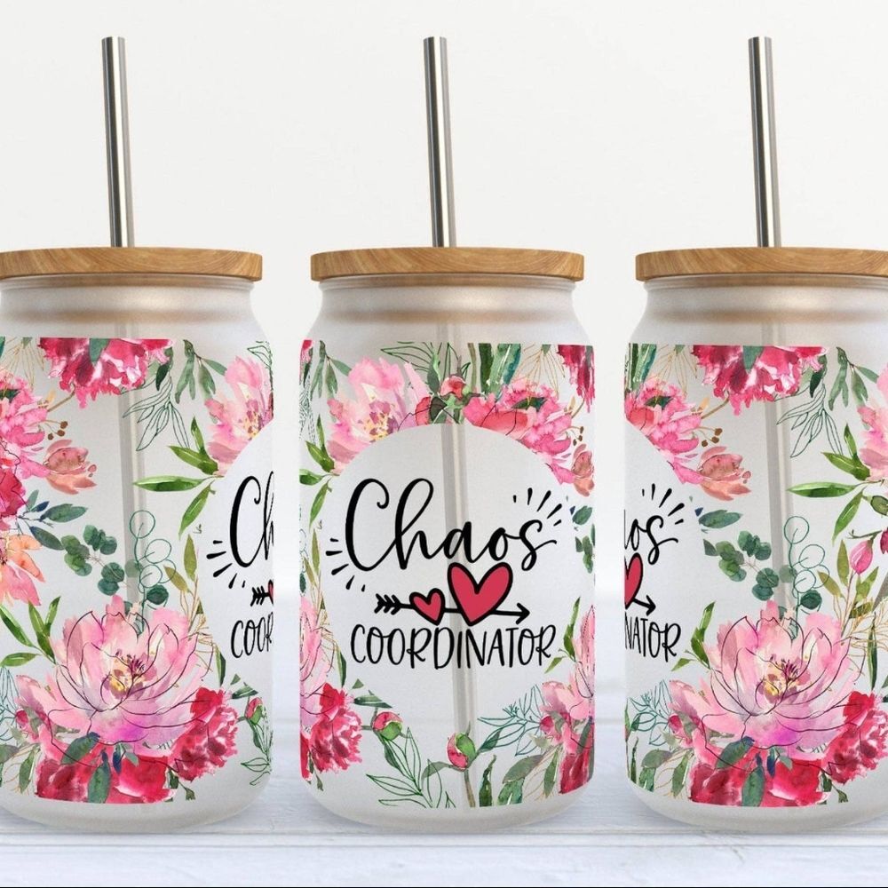 CHAOS COORDINATOR BEER CAN GLASS W/LID